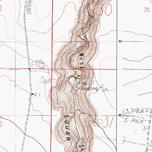 Topographic Map of Flag Crossing, OR