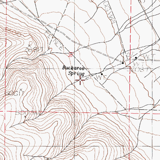 Topographic Map of Buckaroo Spring, OR