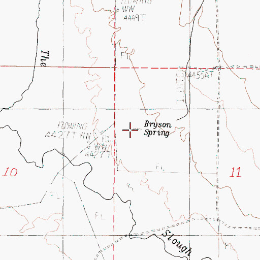 Topographic Map of Bryson Spring, OR