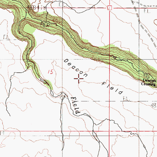 Topographic Map of Deacon Field, OR