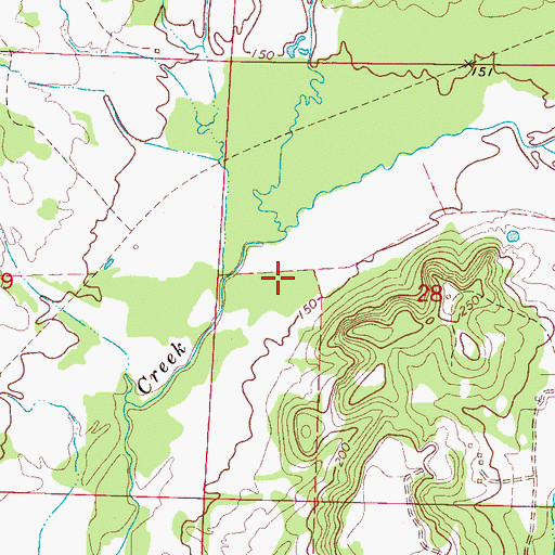 Topographic Map of Bangdoodle Branch, AL
