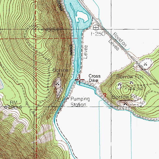 Topographic Map of Cross Dike, OR