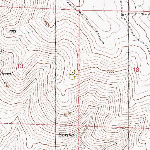 Topographic Map of Marking Corral Spring, OR