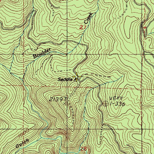 Topographic Map of Saddle A, OR