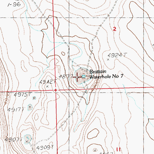 Topographic Map of Brattain Waterhole Number 7, OR