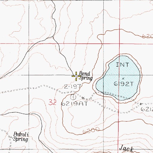 Topographic Map of Bend Spring, OR