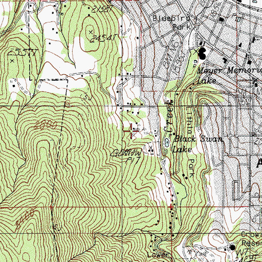 Topographic Map of Ropers Bunion, OR