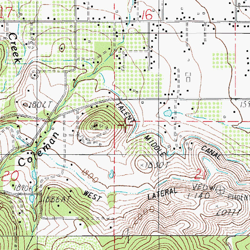 Topographic Map of Talent Middle Canal, OR