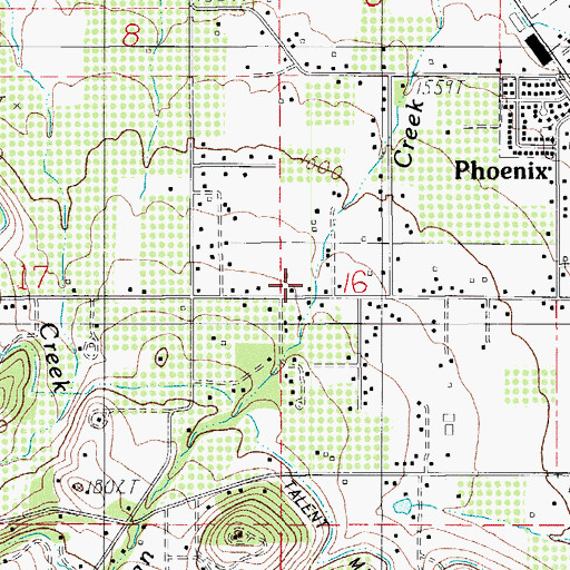 Topographic Map of Camp Baker (historical), OR