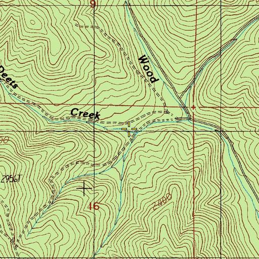 Topographic Map of Deets Creek, OR