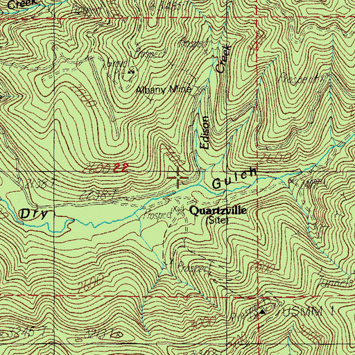 Topographic Map of Edison Creek, OR