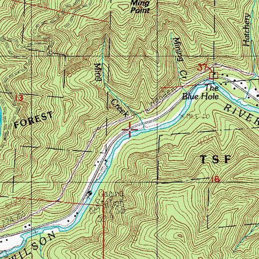 Topographic Map of Ming Creek, OR