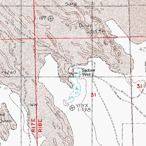 Topographic Map of Sedora Well, OR