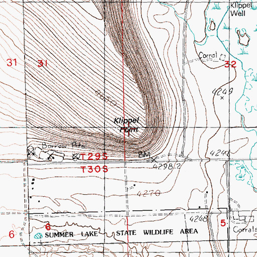 Topographic Map of Klippel Point, OR