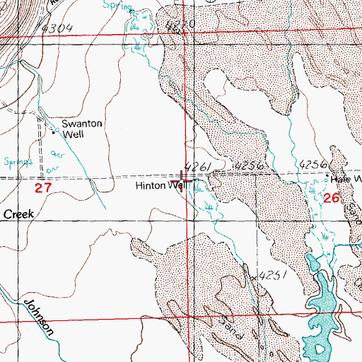 Topographic Map of Hinton Well, OR