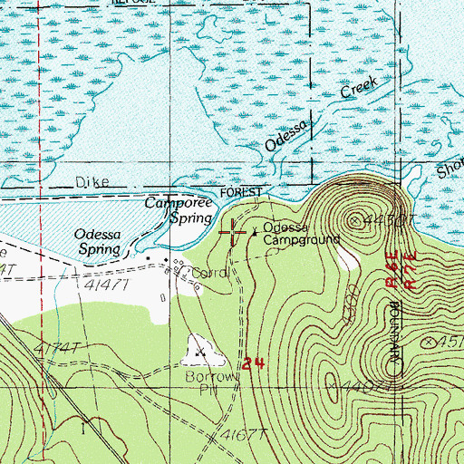 Topographic Map of Odessa Recreation Site, OR