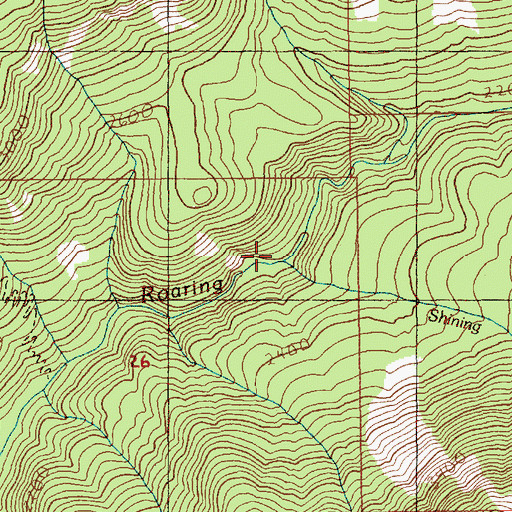 Topographic Map of Shining Creek, OR