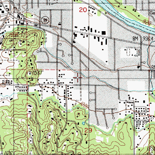 Topographic Map of South Main Canal, OR