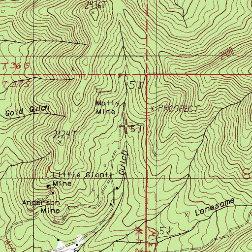 Topographic Map of Shady Spring, OR