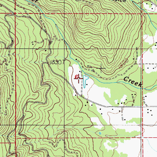 Topographic Map of Dunlap Reservoir, OR