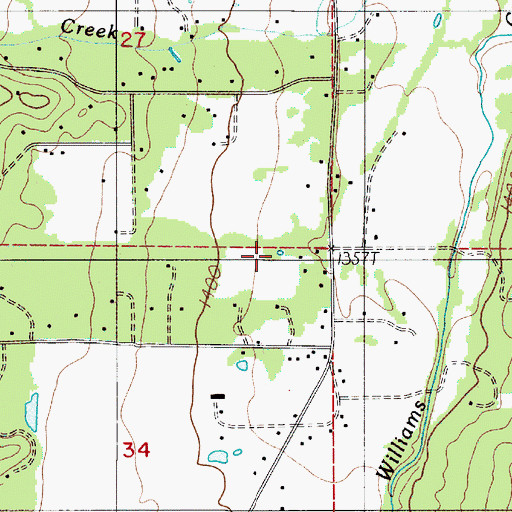 Topographic Map of Kings Reservoir, OR