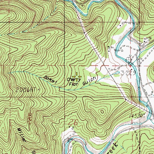 Topographic Map of Cherry Flat, OR