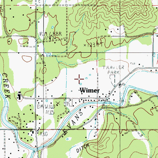 Topographic Map of Badcock Reservoir, OR