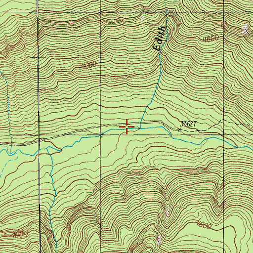 Topographic Map of Edith Creek, OR