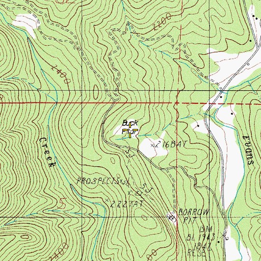 Topographic Map of Buck Flat, OR