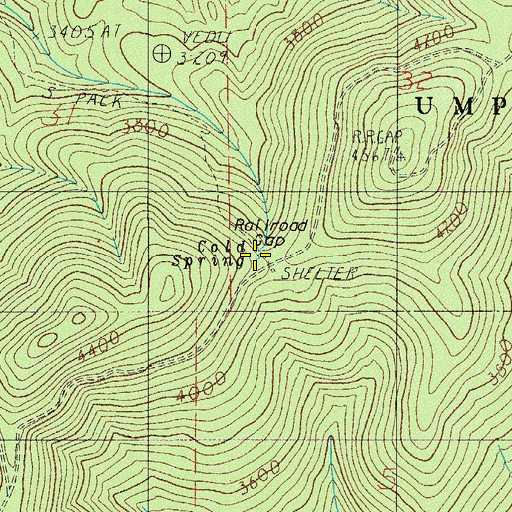 Topographic Map of Cold Spring, OR