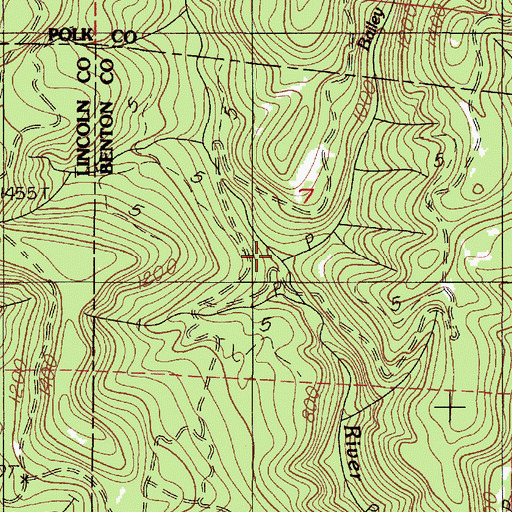 Topographic Map of Bailey Creek, OR