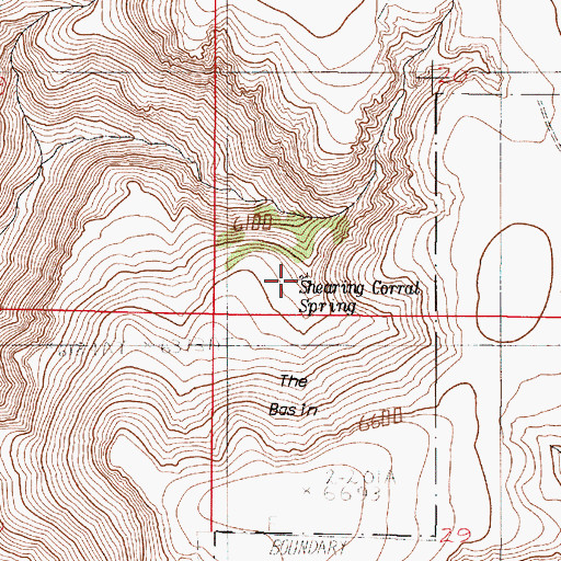 Topographic Map of Shearing Corral Spring, OR
