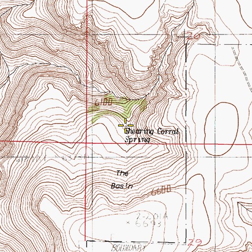 Topographic Map of Shearing Corral Spring, OR