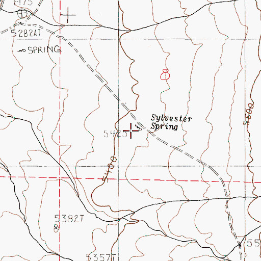 Topographic Map of Sylvester Spring, OR