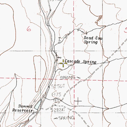 Topographic Map of Cascade Spring, OR