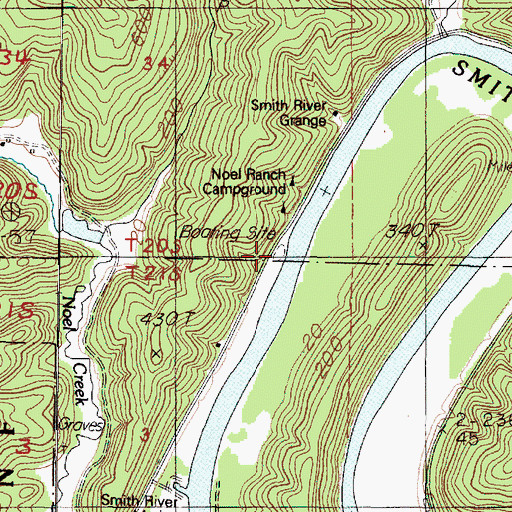 Topographic Map of Noel Ranch Recreation Site, OR