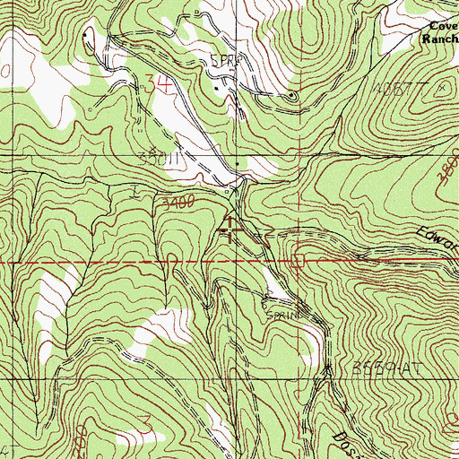 Topographic Map of Dosier Creek, OR