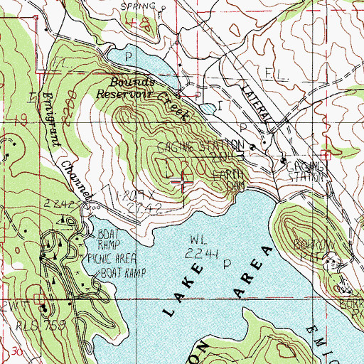 Topographic Map of Emigrant Lake County Park, OR