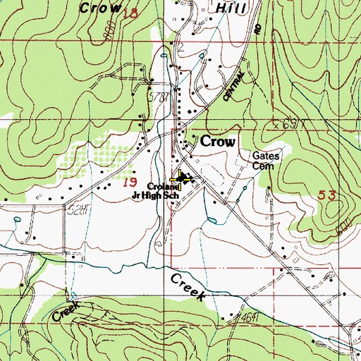 Topographic Map of Applegate Elementary School, OR