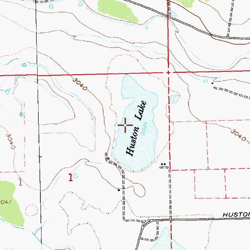 Topographic Map of Houston Lake, OR