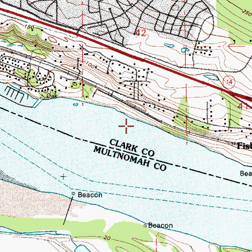 Topographic Map of Government Island Lower Range, OR