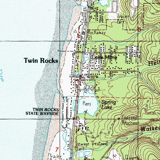 Topographic Map of Ocean Lake Park (historical), OR