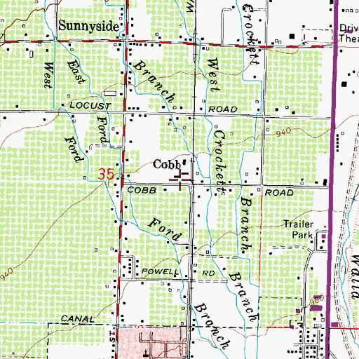Topographic Map of Cobb, OR