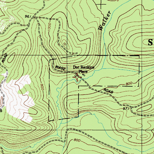 Topographic Map of Doctor Rankins Place, OR