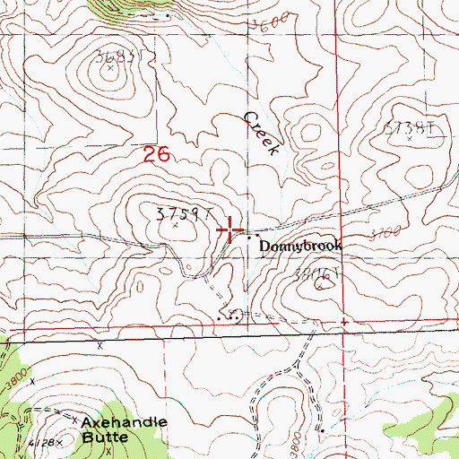 Topographic Map of Donnybrook (historical), OR