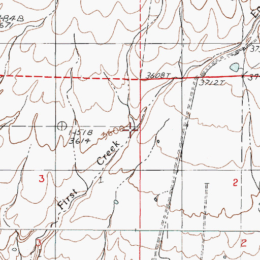 Topographic Map of East Fork First Creek, OR