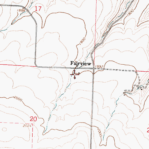Topographic Map of Fairview, OR