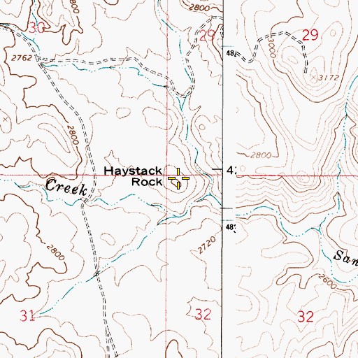 Topographic Map of Haystack Rock, OR