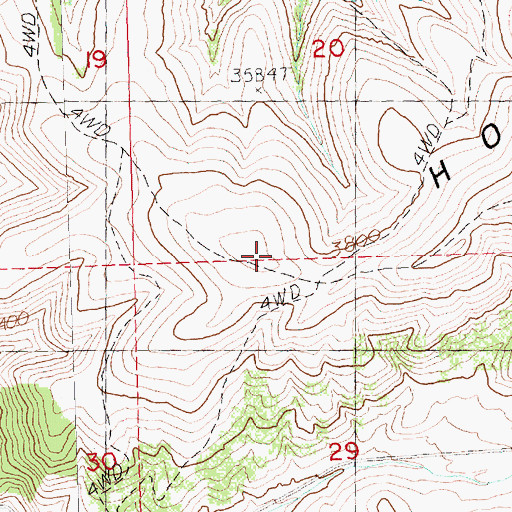Topographic Map of Horse Mountain, OR
