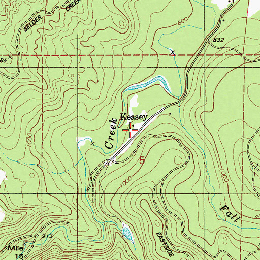 Topographic Map of Keasey, OR